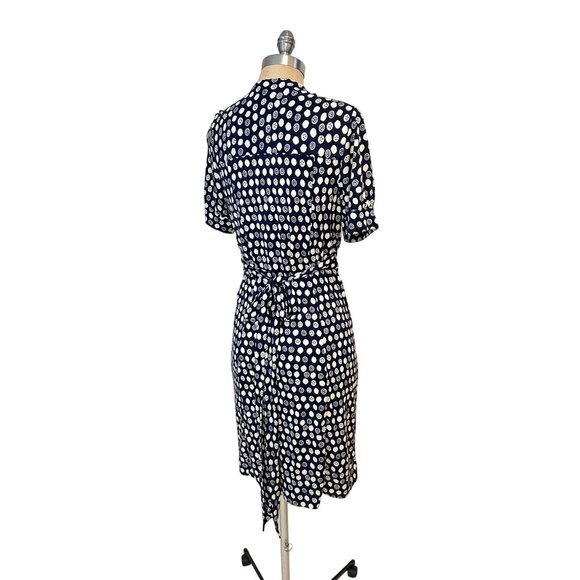 Lilly Pulitzer Womens Navy & White Citrus Print Wrap Dress Silk Size 14 - Picture 3 of 6